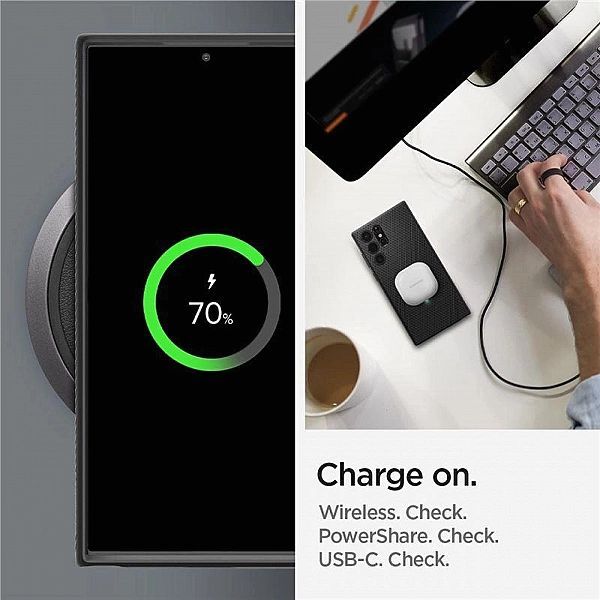 Etui Spigen Liquid Air na Samsung Galaxy S22 Ultra - czarny mat