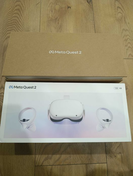 Meta quest 2 128GB komplet. Kontrolery, dodatkowe opaski,  pudełko.
