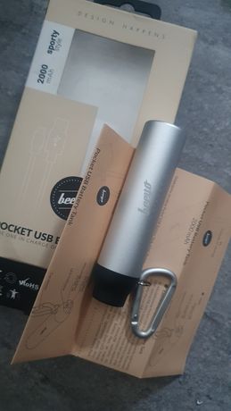 Nowy Powerbank beeyo Pocket USB battery tank 2000mAh silver
