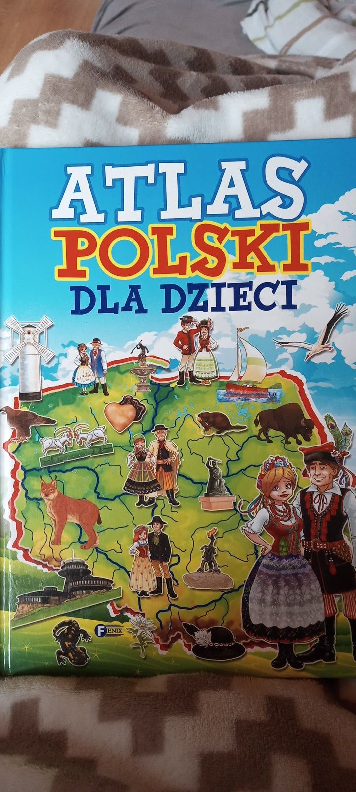 Świetny ilustrowany kolorowy atlas Polski dla dzieci