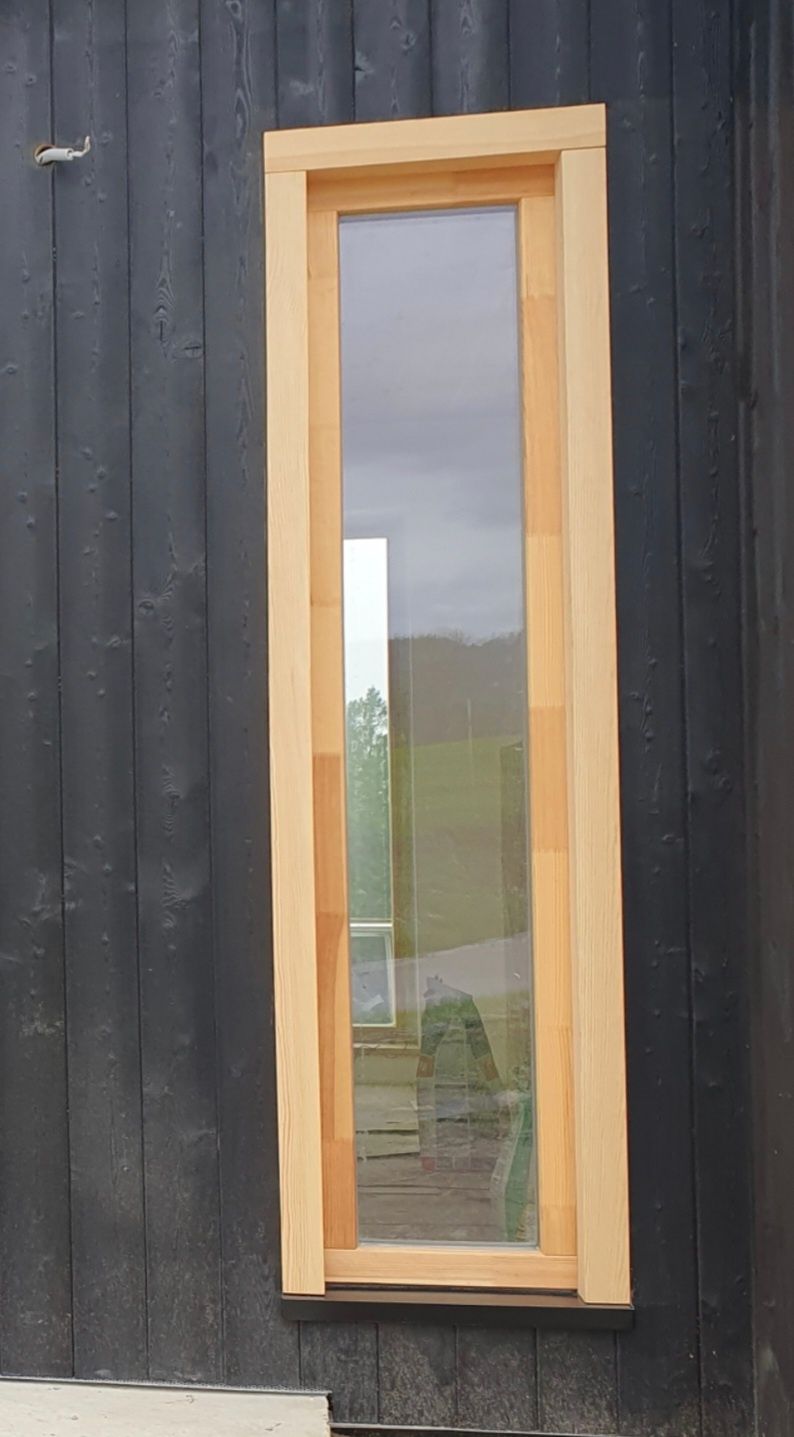 Okna drewniane 3-szybowe 4 szt pokryte olejem naturalnym lnianym koopm