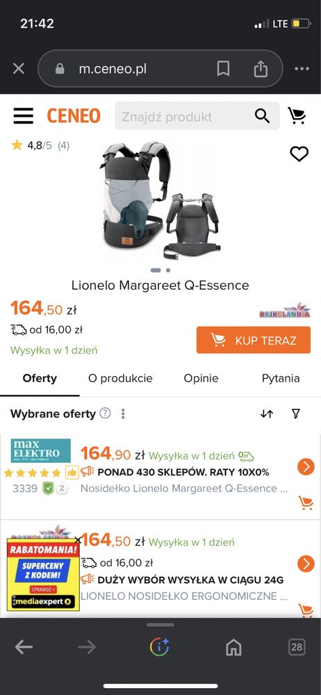 Nosidełko lionelo margaret q-essence