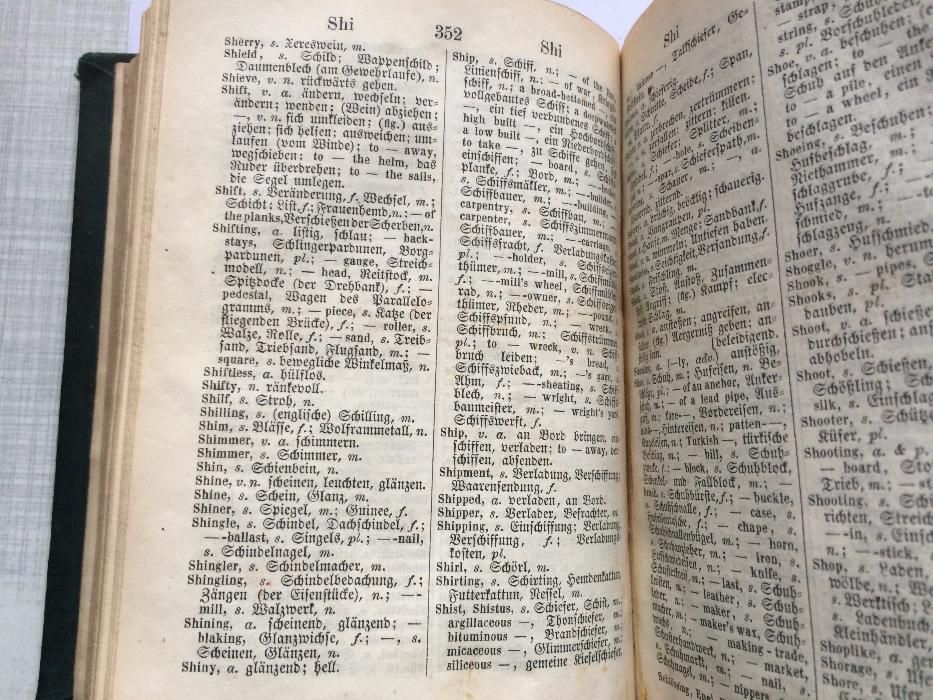 Słownik niemiecko (gotyk)/angielski 1910 r