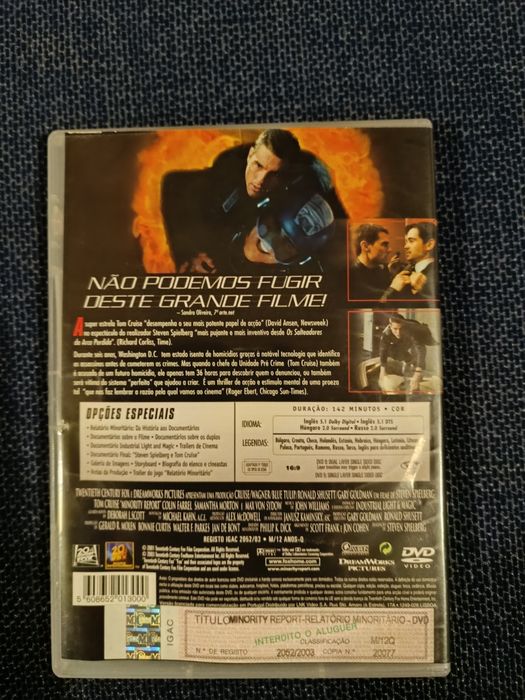 DVD do filme "Relatório Minoritário" - Ed. Especial (portes grátis)