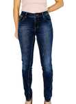 Granatowe jeansy typu skinny z przetarciami M 38