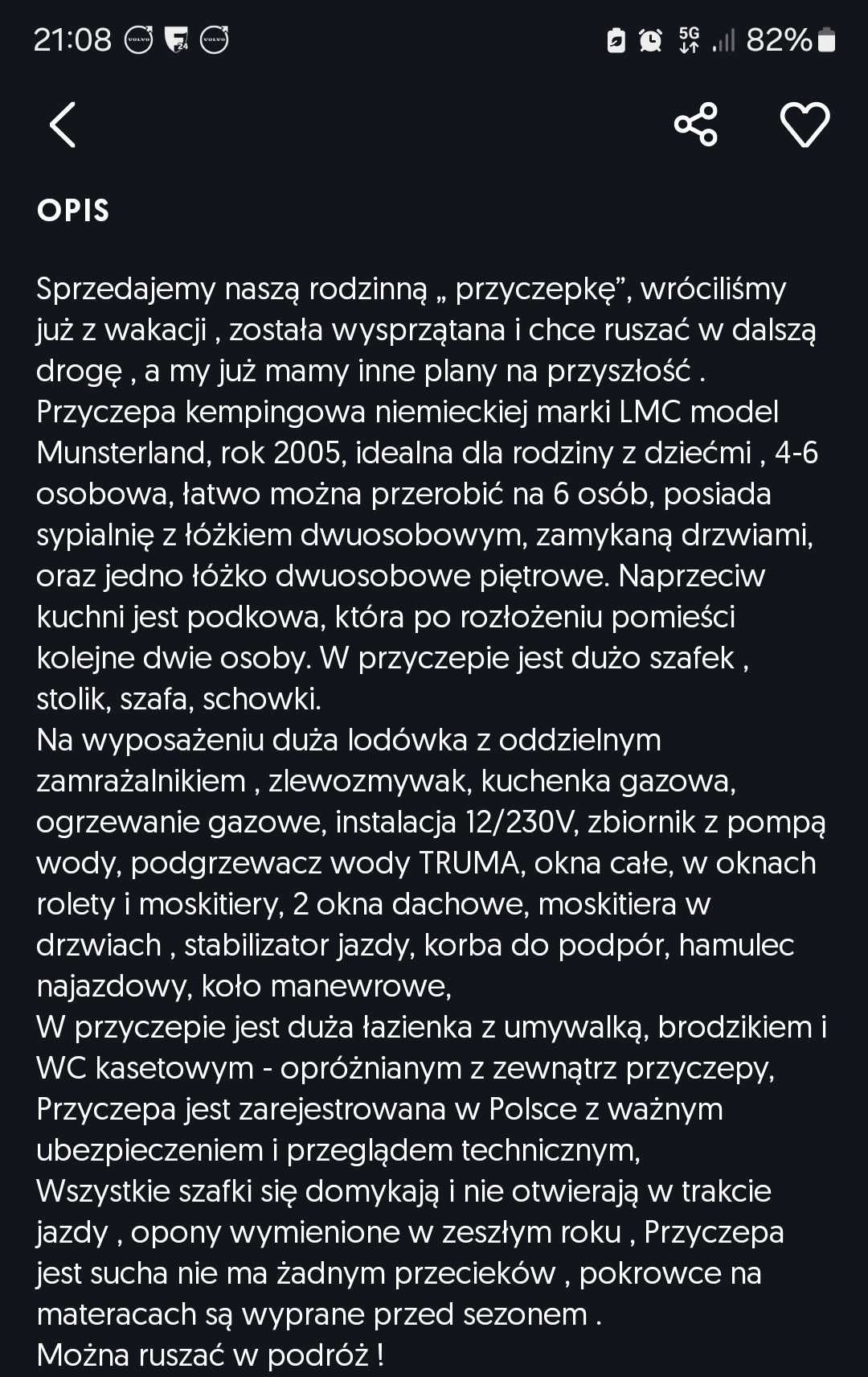 Przyczepa kempingowa LMC Munsterland 6os - idealna dla rodziny 2+2