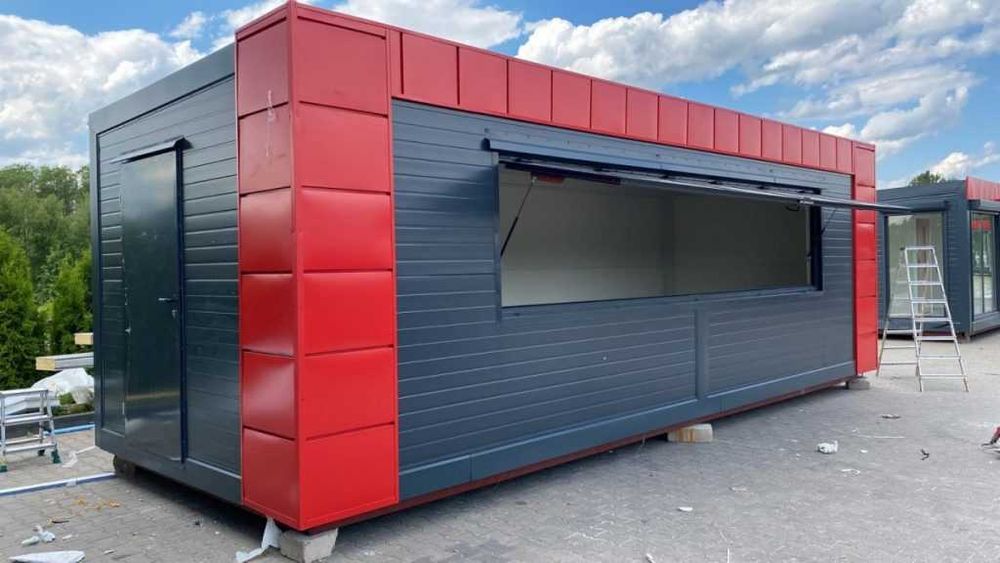 Pawilon mobilny kontener handlowy, sklep, biuro, kiosk, fast food