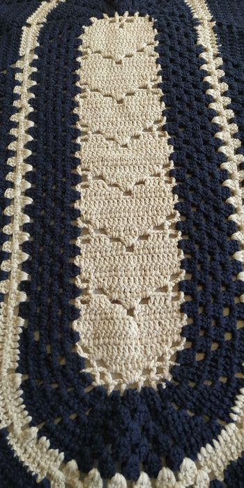 Tapete de croche com barbante