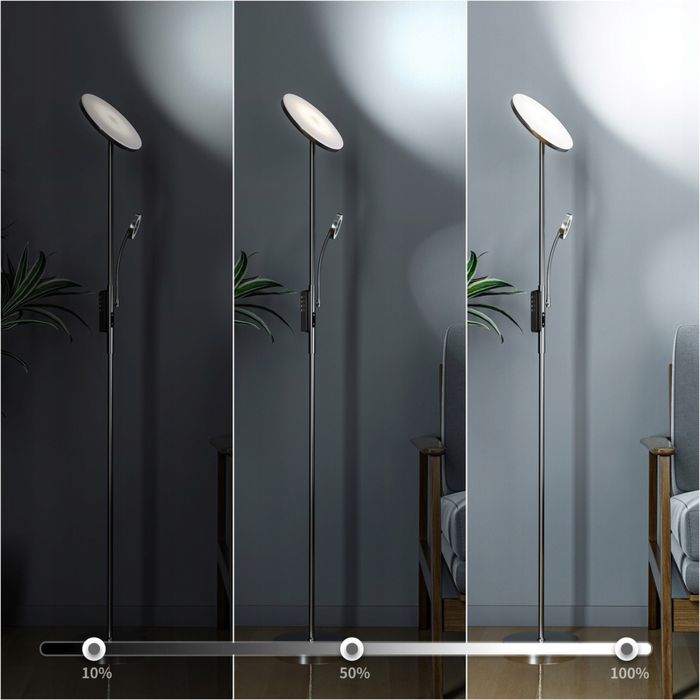 Stojąca lampa lampka podłogowa pionowa LED modern 4 tryby dotykowa