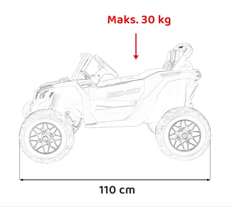 Autko Auto na akumulator ATV CAN-AM Maverick 4x 200W 24V Zielony