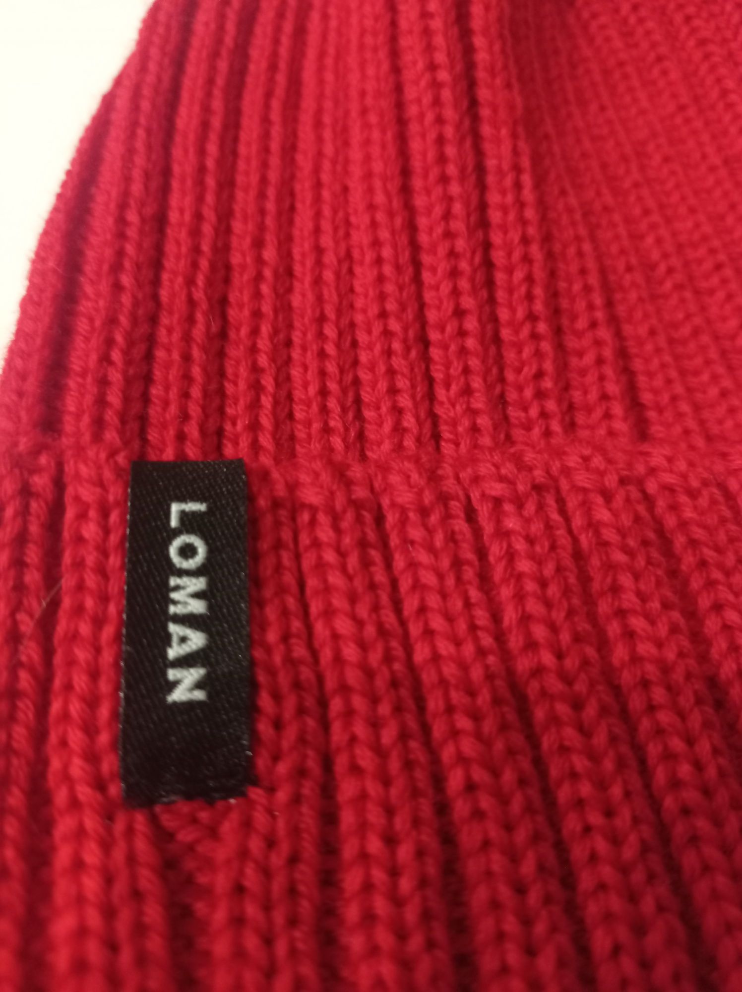 SALE Czapka czerwona nowa Merino 100% uniwersalna