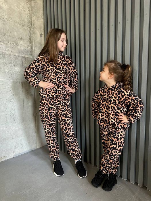 Дитячий флісовий костюм леопард лео підлітковий теплий детский флис