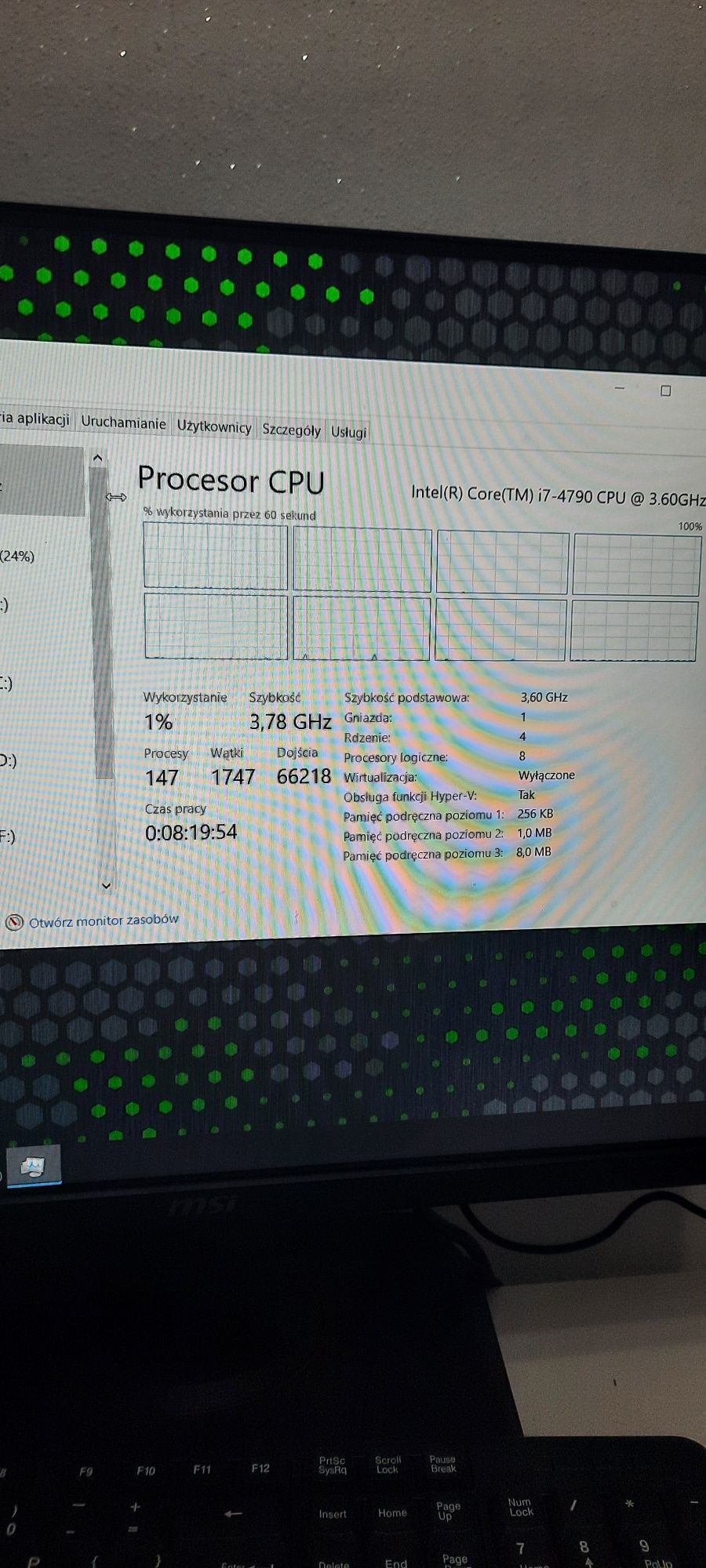 Zestaw ITX, i7-4790, 16Gb, MSI H81i ITX, (RX 5500 XT 8Gb/RX 470 8Gb)