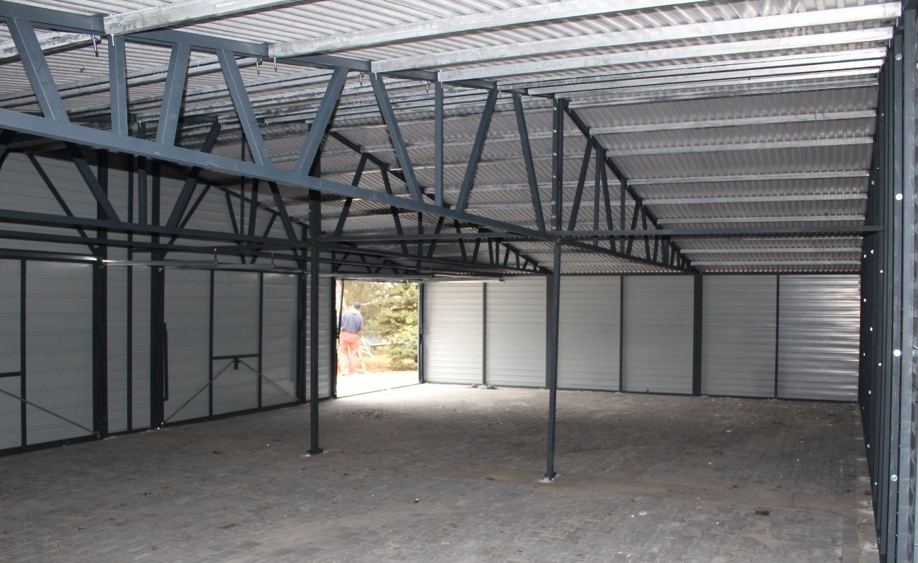 Garaż drewnopodobny hala garaz blaszany 12x9m (solidna konstrukcja)
