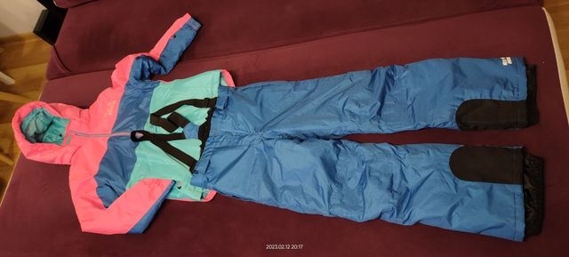 Komplet narciarski kurtka i spodnie narciarskie 146-152