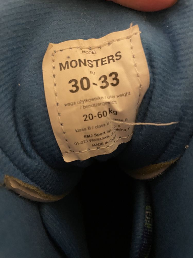 Rolki dziecięce Monsters rozm. 30-33