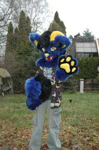 Fursuit gepard niebieski