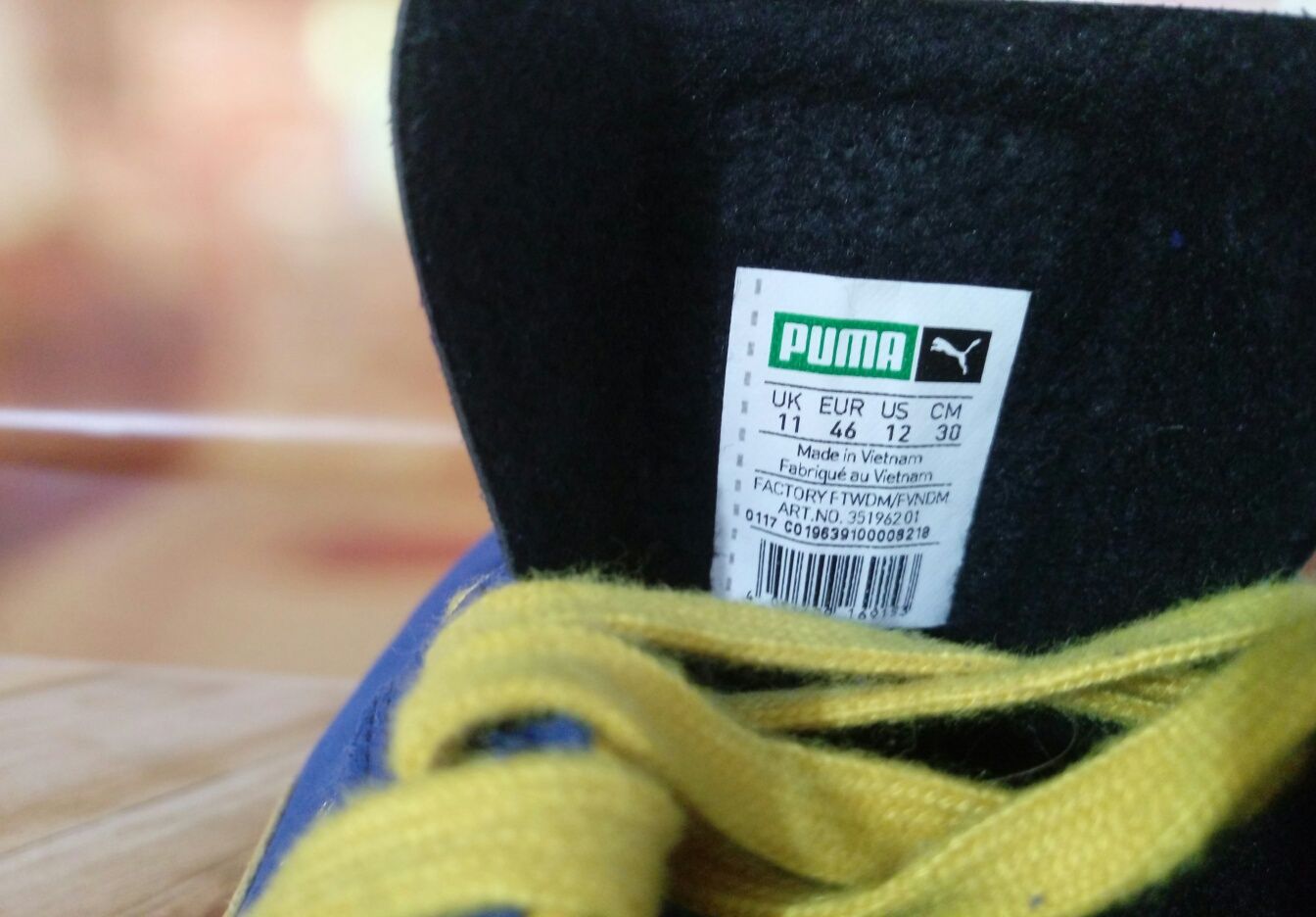 Оригинал новые кожаные замшевые кроссовки кеды Puma Blue Bird