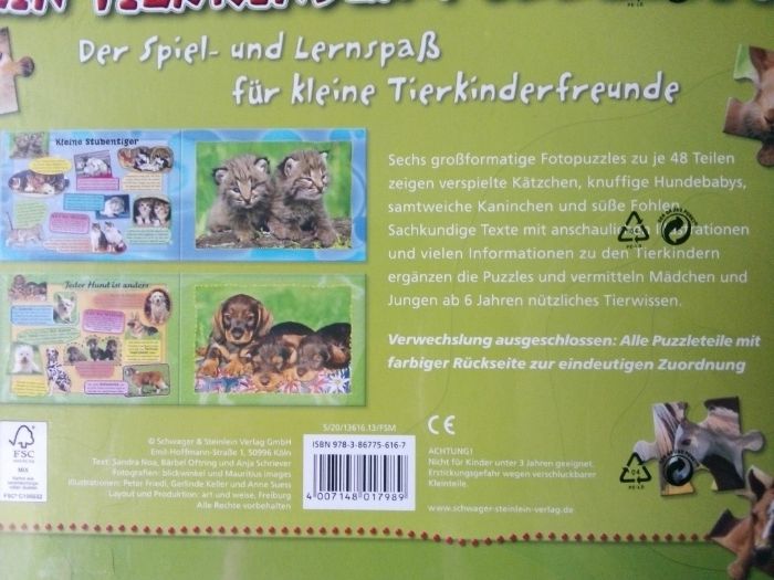Książka z puzzlami w języku niemieckim