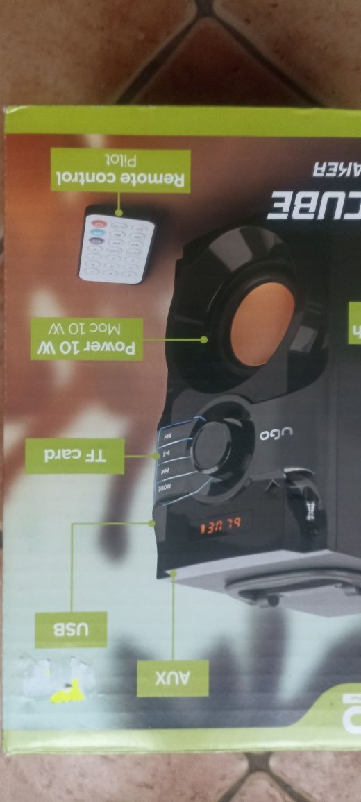 Głośnik z pilotem radio USB Bluetooth