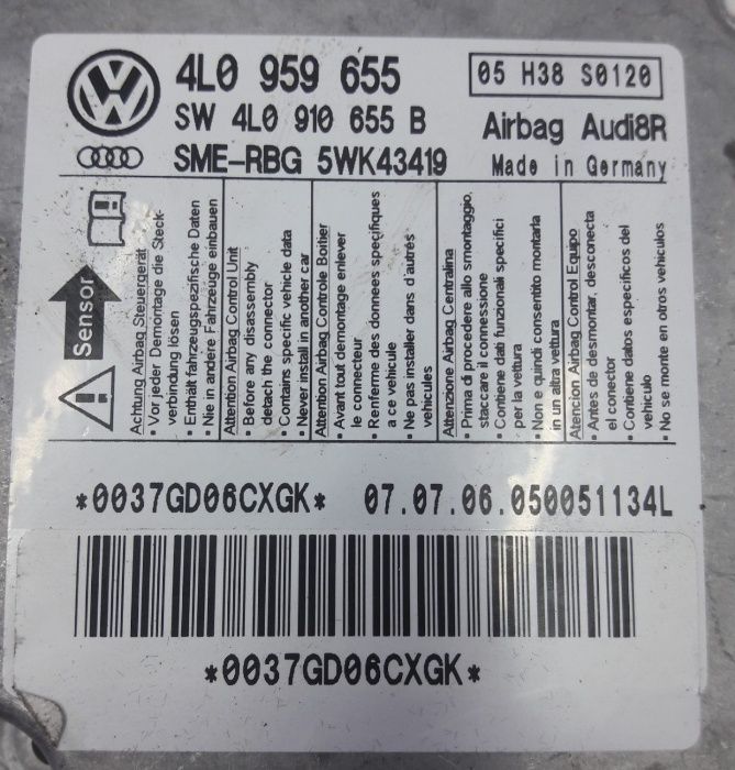 Блок управления AIRBAG 4L0910655 B/C Ауди Ку7 /Audi Q7 q7 2006 - 2015