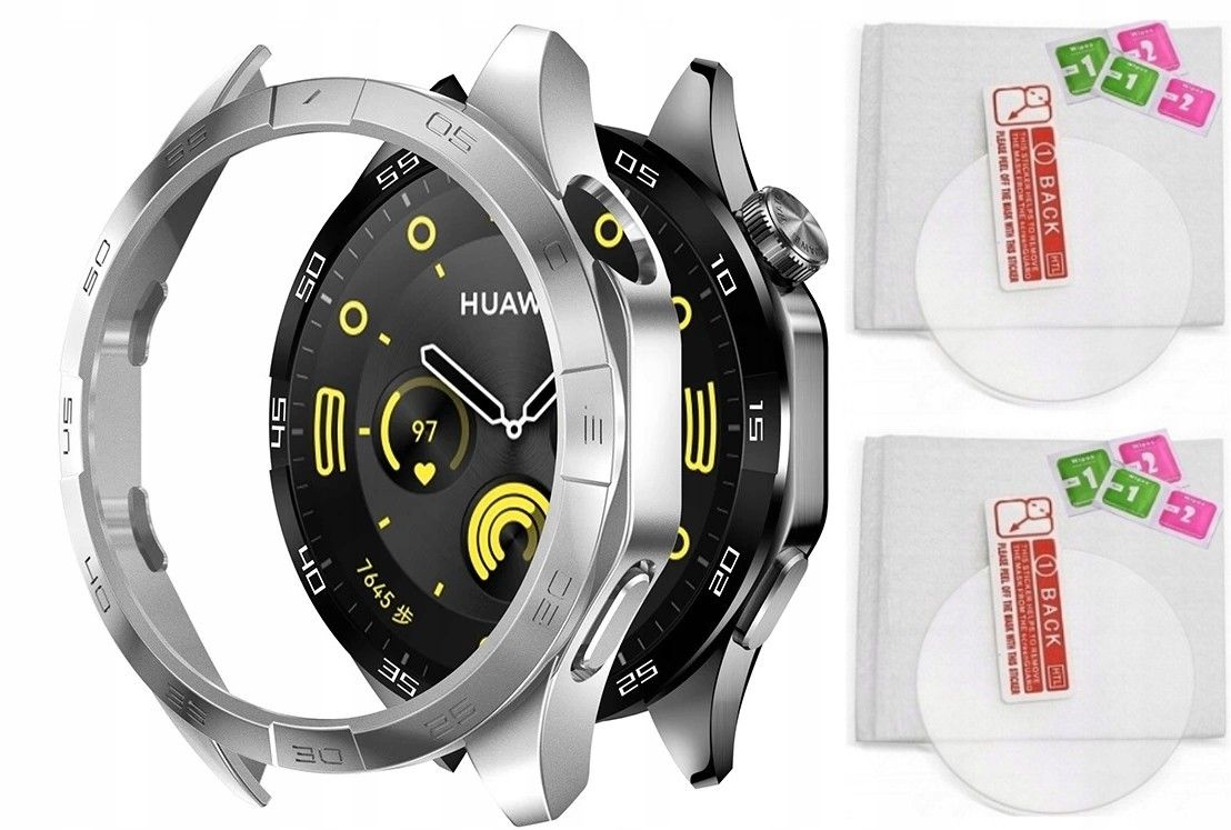 2 X Szkło Hartowane 9H + Etui do Huawei Watch GT 4 46mm