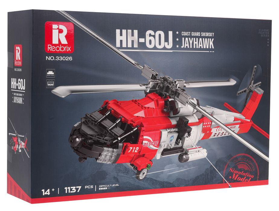 Zestaw Klocków KONSTRUKCYJNYCH TECHNICZNYCH Helikopter HH-60J 1137el.