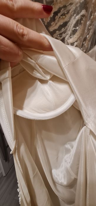 Sukienka ślubna, balowa r. S jedwab