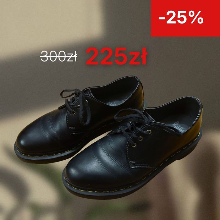 Dr. Martens 1461 Vegan Black Felix Rub Off oryginalne martensy wegańsk