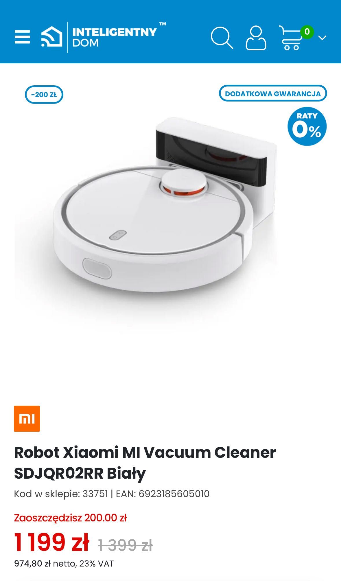 Robot Xiaomi vacuum