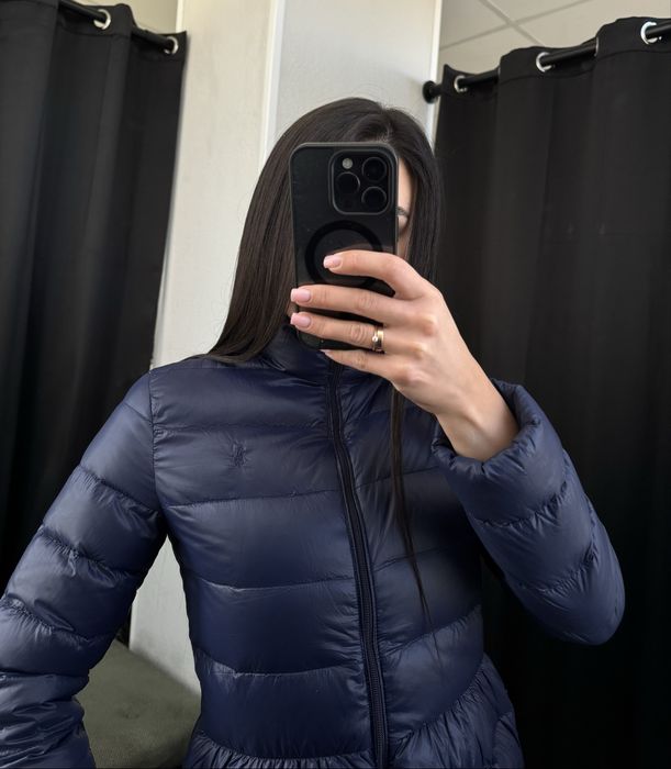 Пуховик Ralph lauren куртка коротка жіноча синя поло ральф оригінал