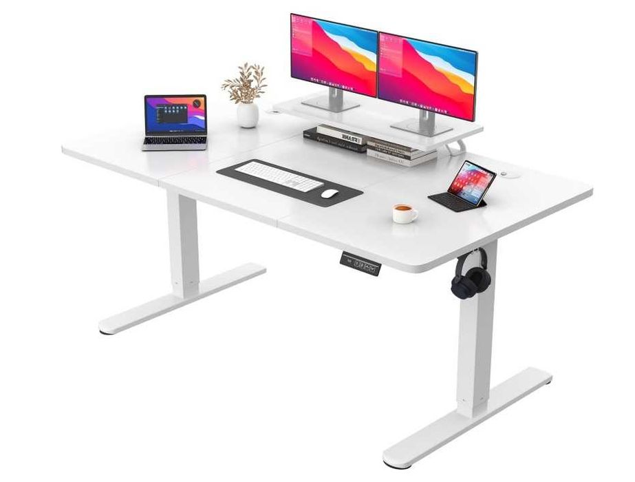 JUMMICO Biurko z regulacją wysokości  elektryczne 120x60 cm