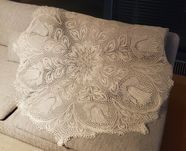Vinted prl obrus robiony na szydełku okrągły średnica 130cm