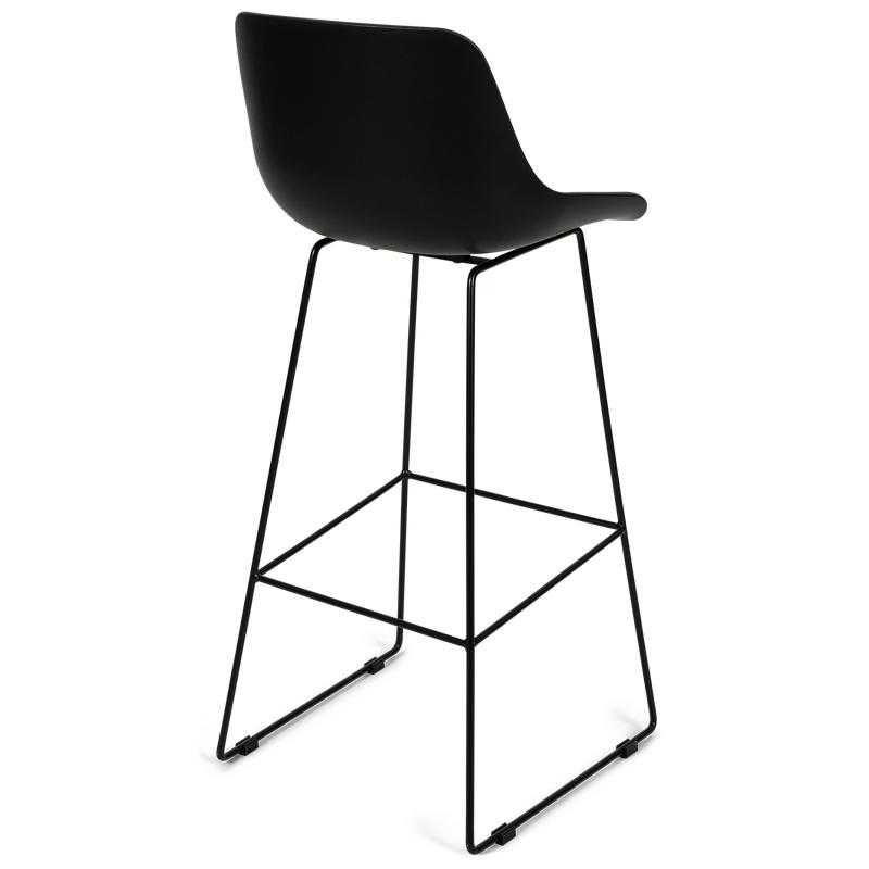 Hoker stołek barowy czarny metal + PCV Styl nowoczesny