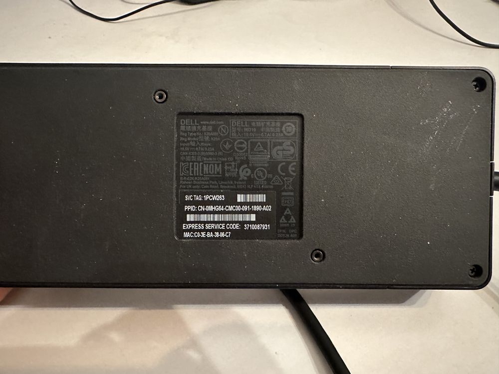 Stacja dokująca Dell WD19 K20A USB C
