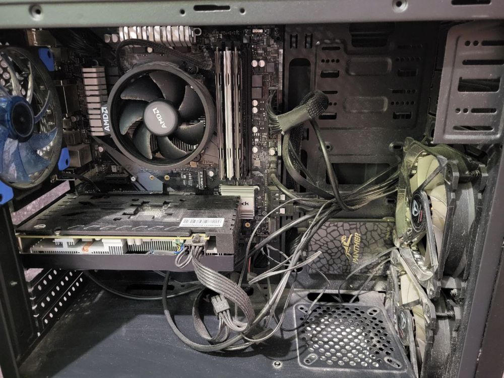 Комп'ютер: B450M Pro4 +AMD Ryzen 5 1600 + RAM 12 + SSD 500 + RX 5500XT