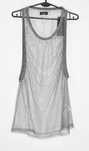 ZARA srebrny transparentny top z siateczki