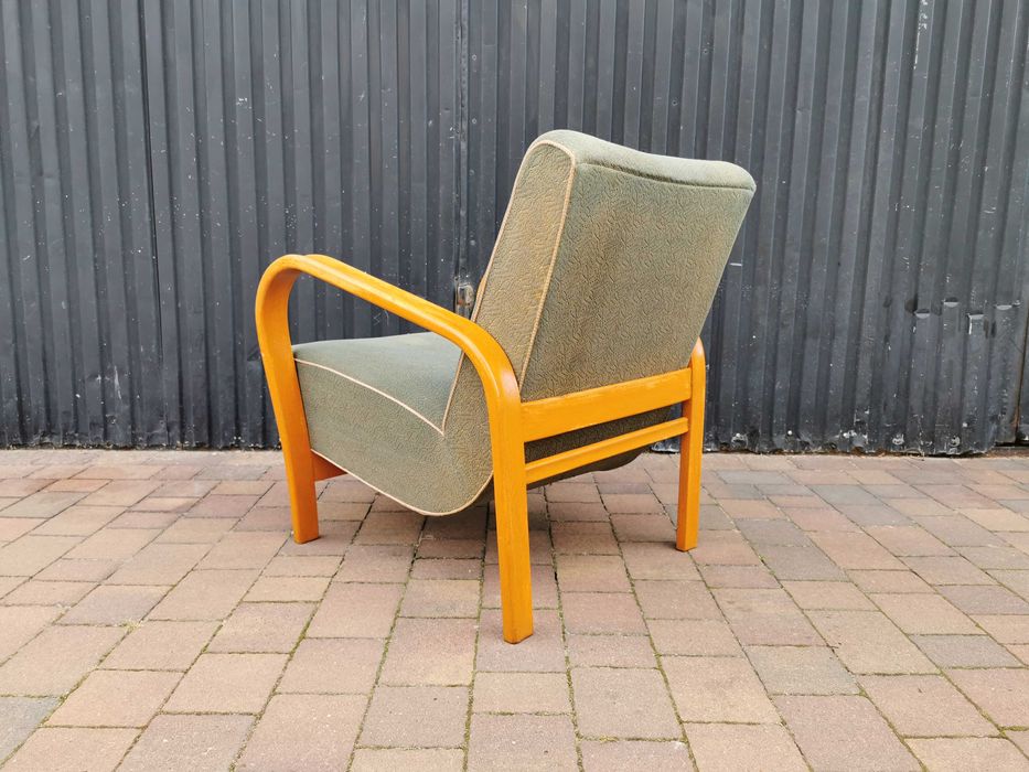 Fotel ART DECO Kropáček & Koželka, Czechosłowacja '30-'50, Retro, PRL