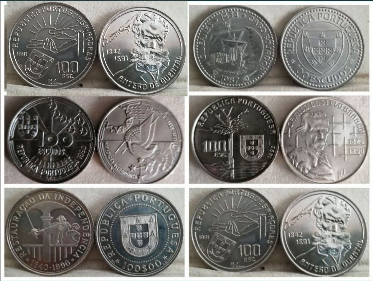 Moedas Portugal 1$00 a 100$00