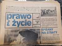 Gazety PRL tygodnik "Prawo i życie" rok 1985 43 sztuk