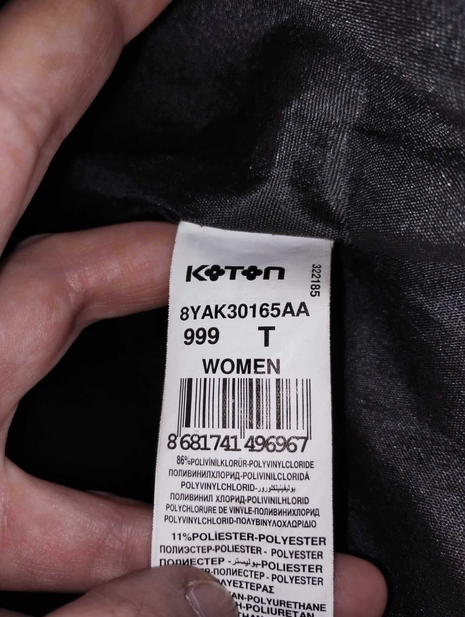 Duża pojemna czarna torebka damska marki Koton