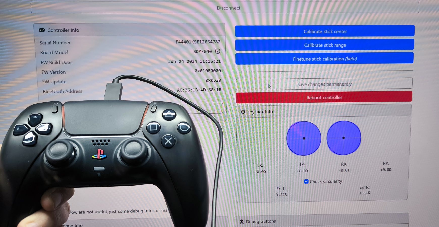 Comando PS5 com Joysticks TMR K-silver V2 / Dualsense