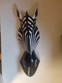 Maska drewniana zebra