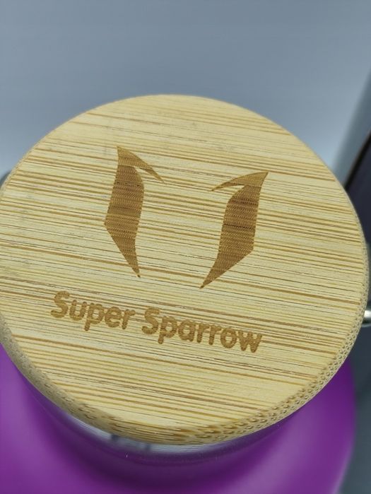 butelka termos na wodę sparrow fioletowa 1000ml ze stali nierdzewnej