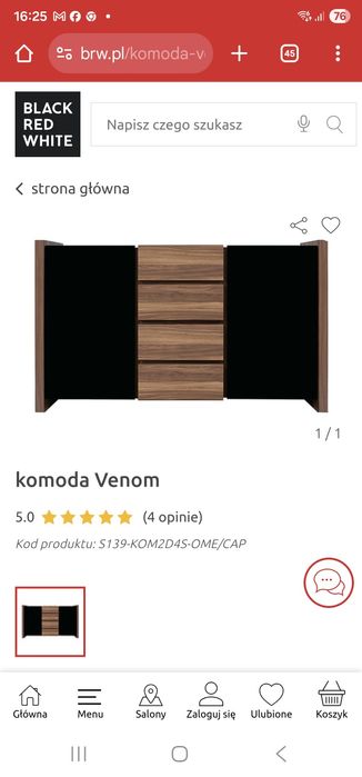 Meble meblościanka Black Red White venom