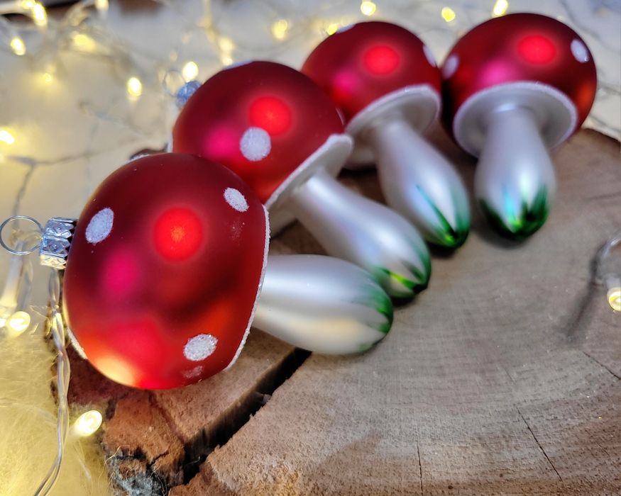 Bombki grzybki jak PRL 4 sztuki muchomorki