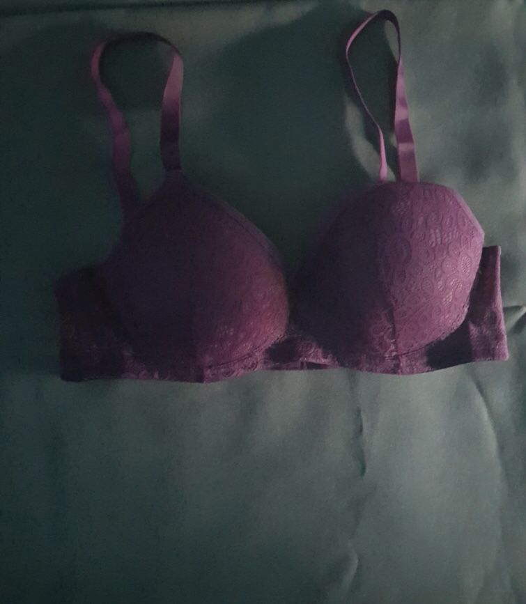 Biustonosz bordowy push-up 80B Nowy