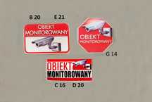 Tabliczka PCV PVC Obiekt Monitorowany Monitoring kamera naklejka