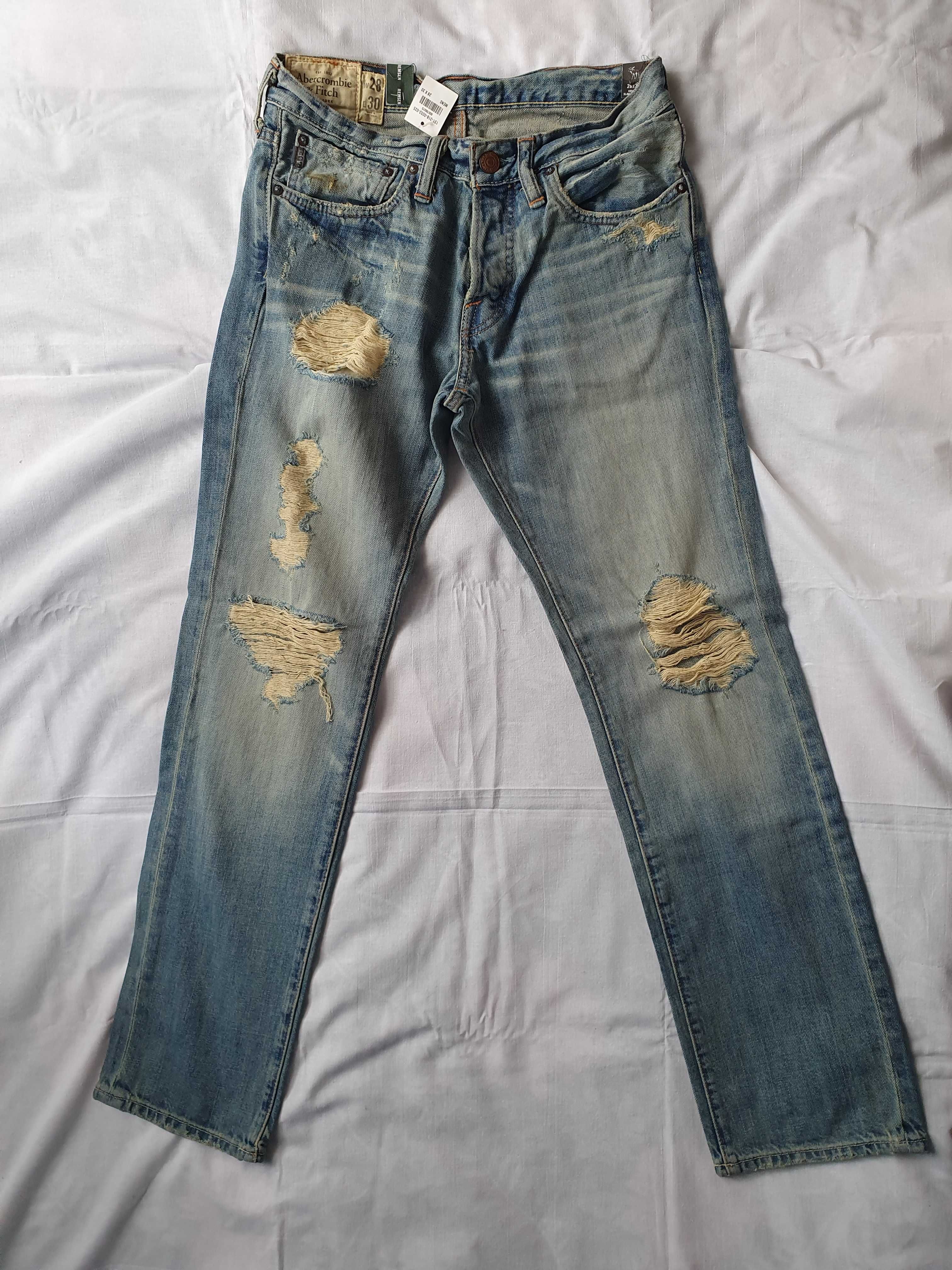 Nowe Oryginalne Spodnie Jeans Abercrombie & Fitch 28x30