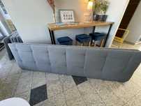 Wezgłowie łóżka 280/80 cm szare pikowane Bardzo dobry stan